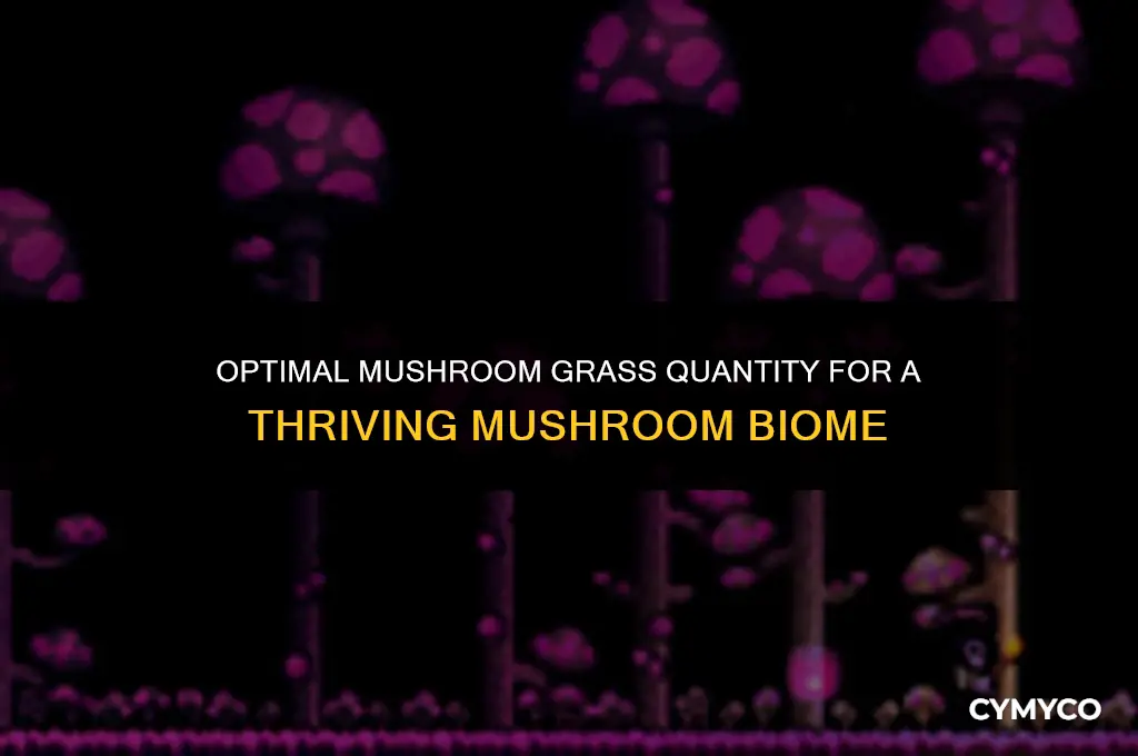 how much mushroom grass for a mushroom biome