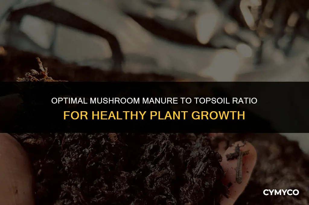how much mushroom manure should i mix with top soil