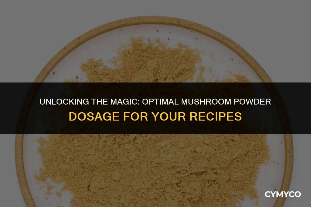 how much mushroom powder to use