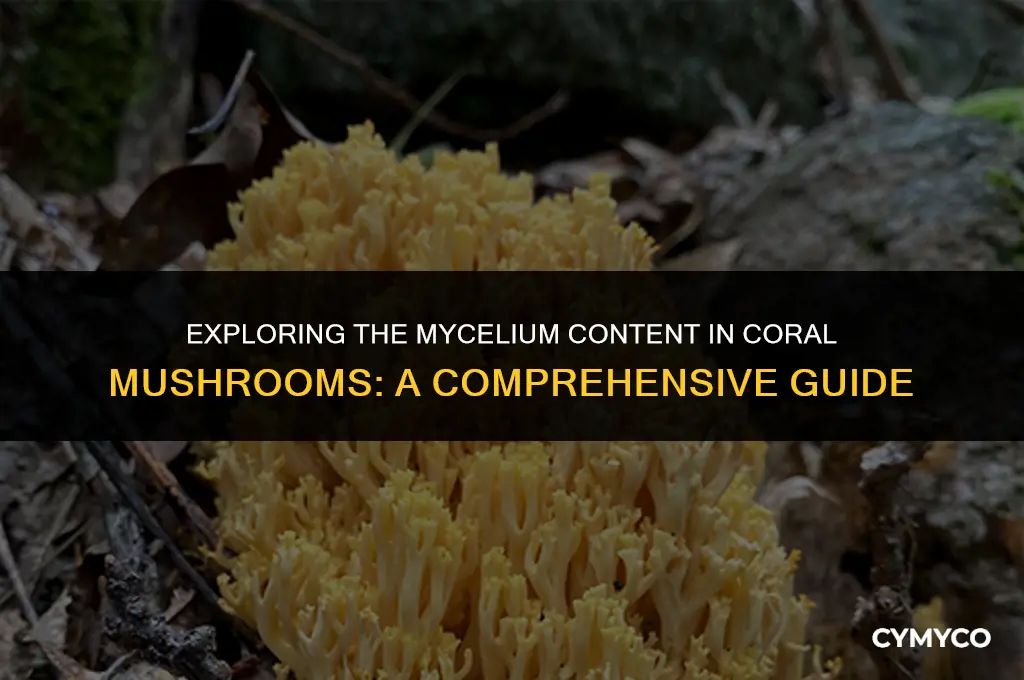 how much mycelium in coral mushroom