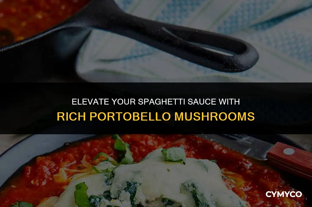 how to add portobello mushrooms to spaghetti sauce