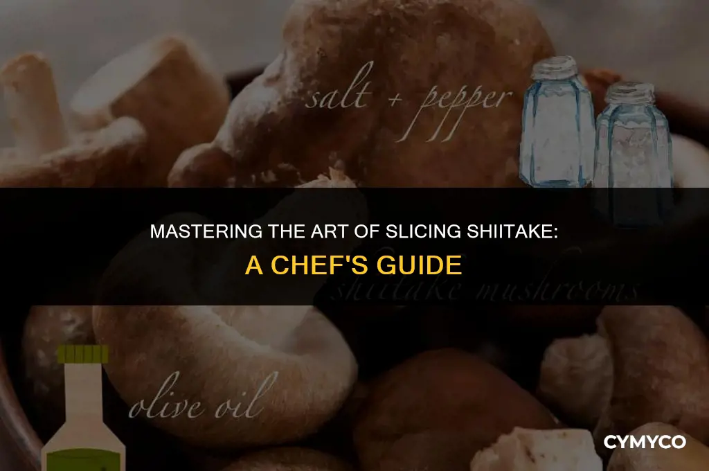 how to cut shiitake