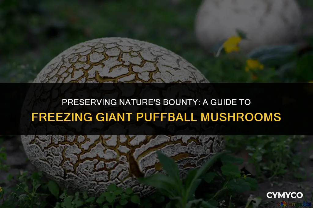 how to freeze giant puffball mushrooms