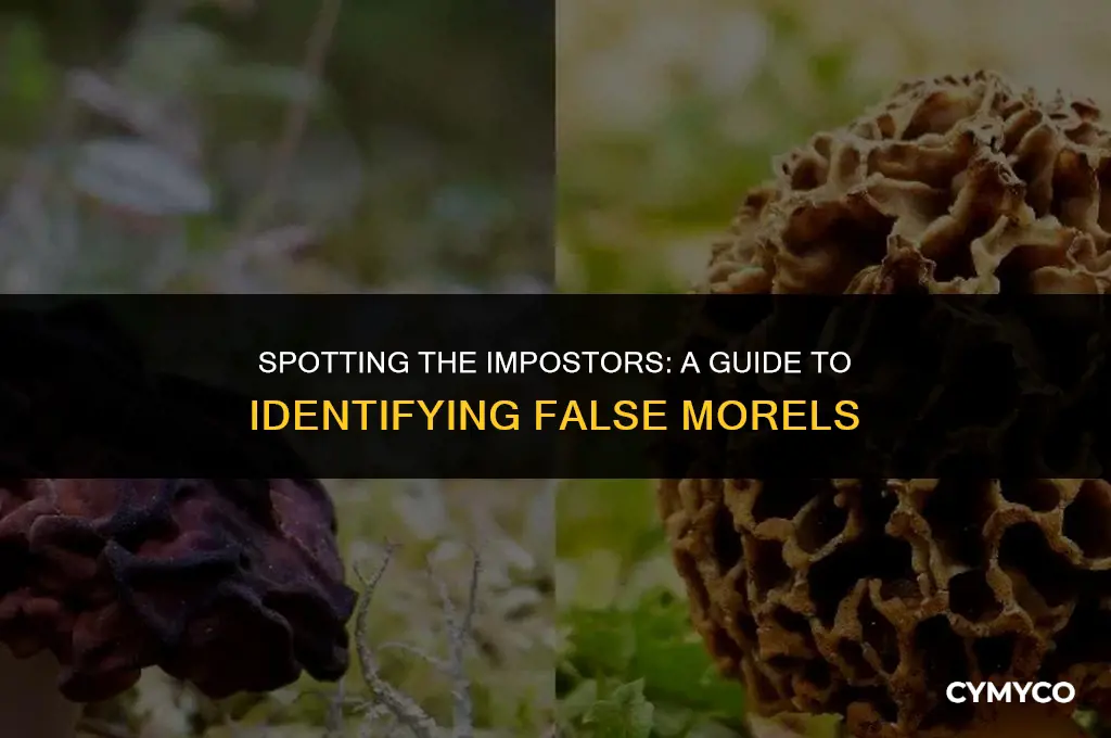 how to identify false morels