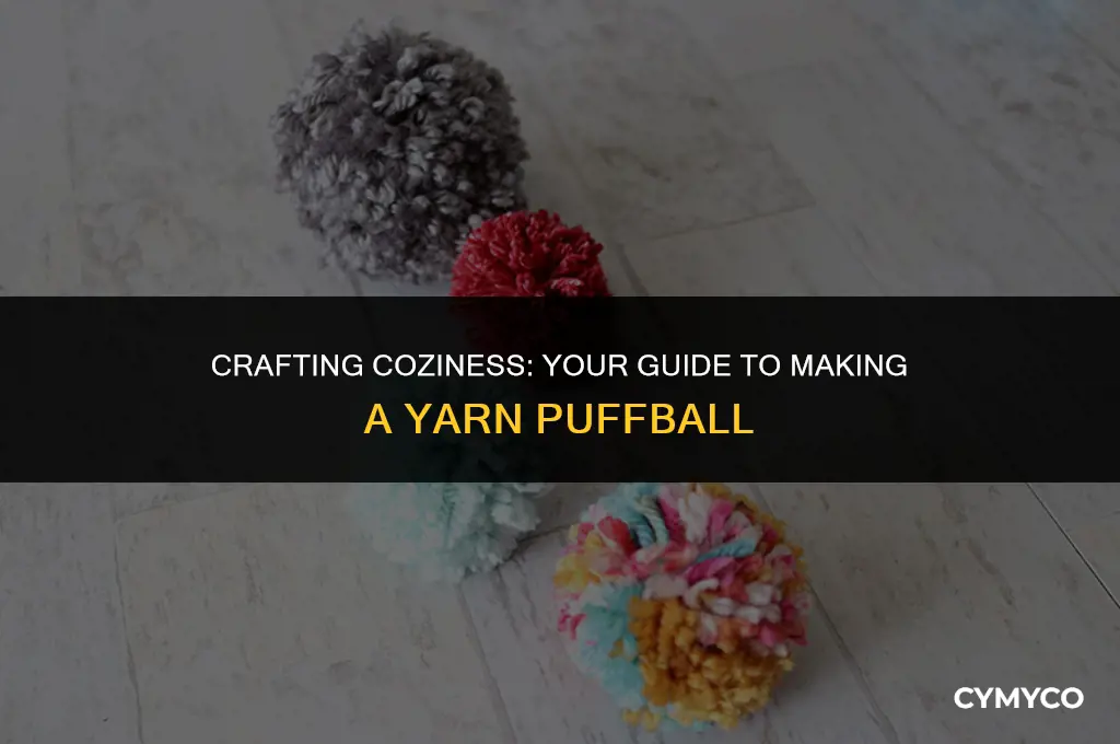 how to make a puffball out of yarn