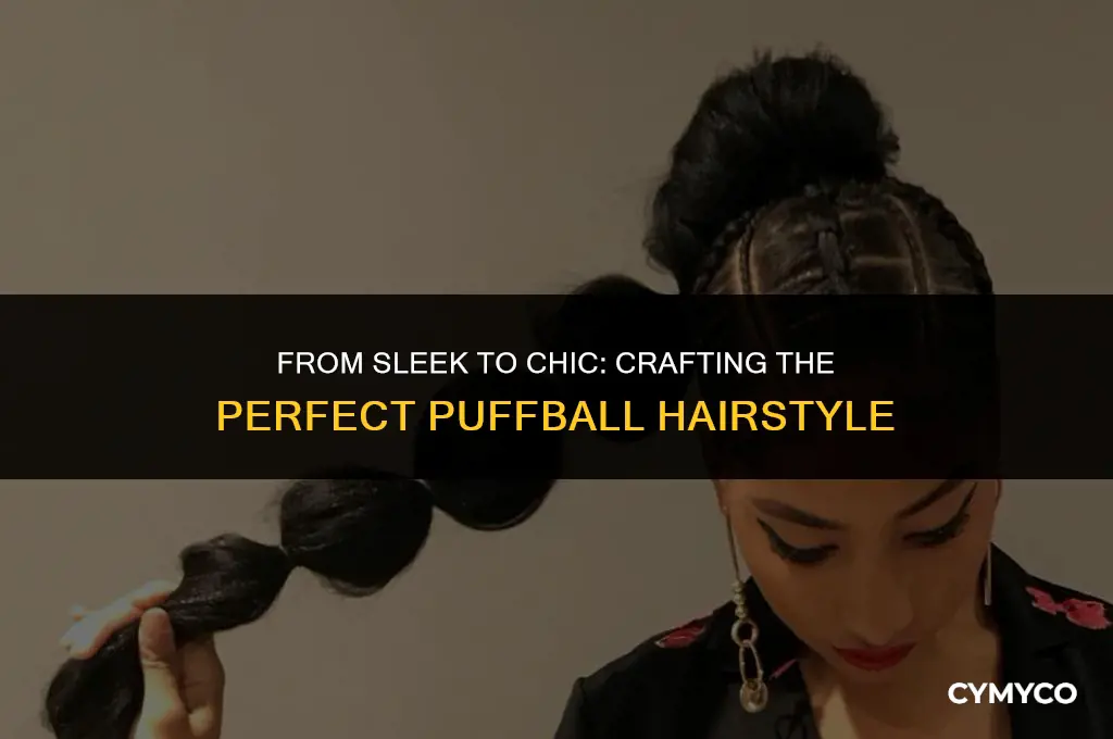 how to make a puffball with straight hair