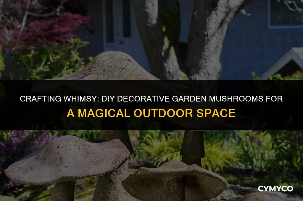 how to make decorative garden mushrooms