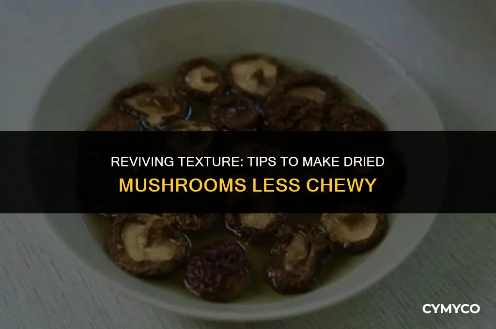 how to make dried mushrooms less chewy