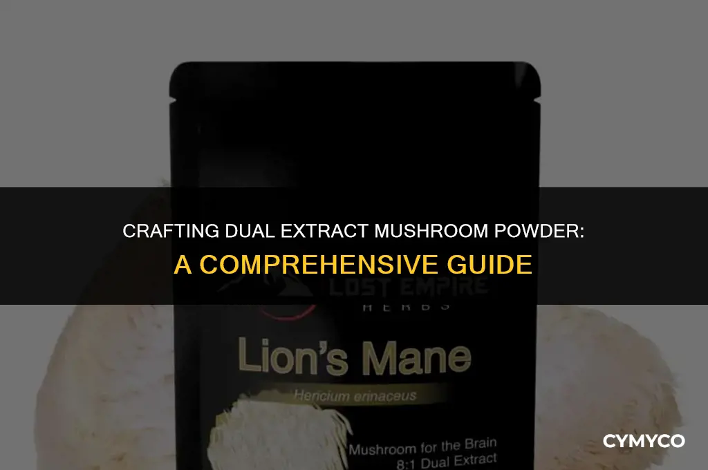 how to make dual extract mushroom powder