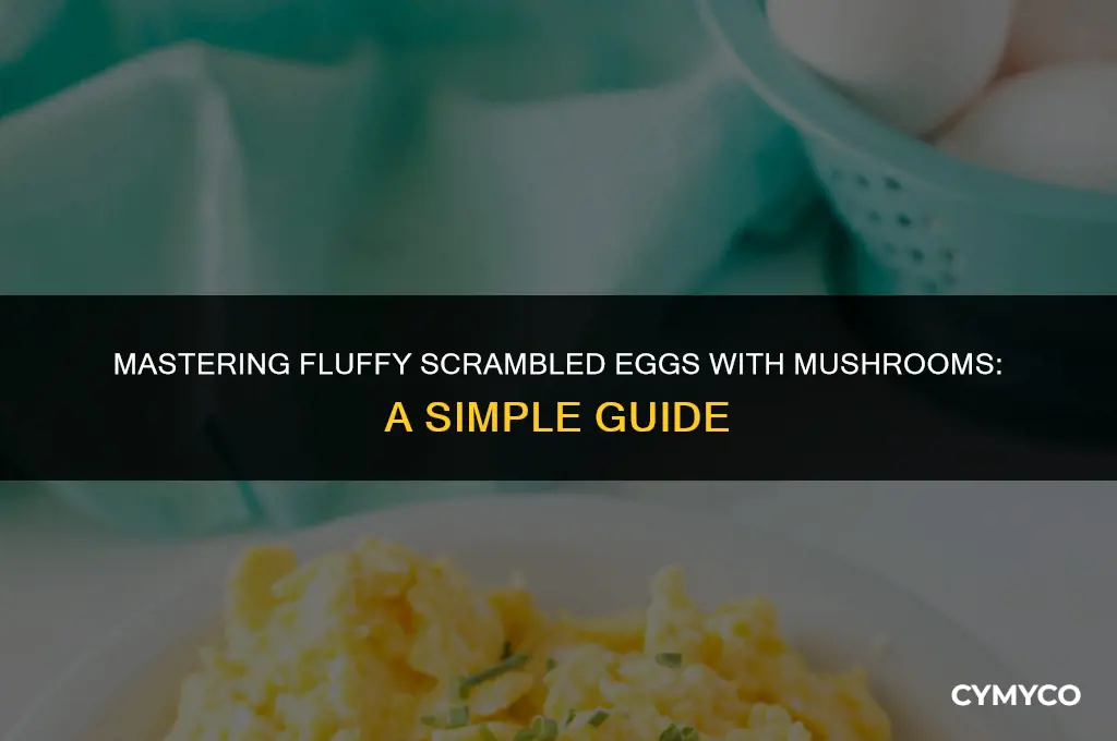how to make fluffy soft scrambled eggs with mushrooms