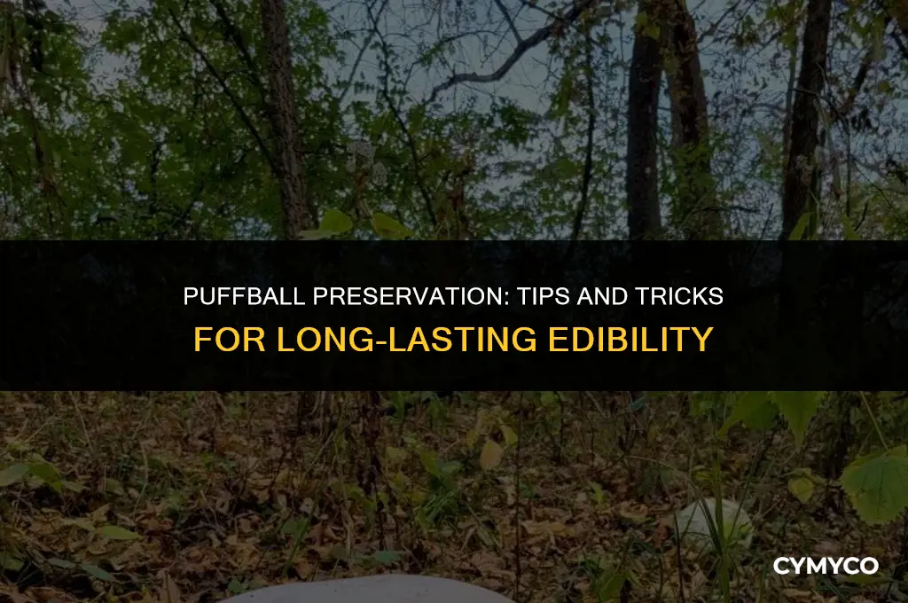 how to preserve puffballs