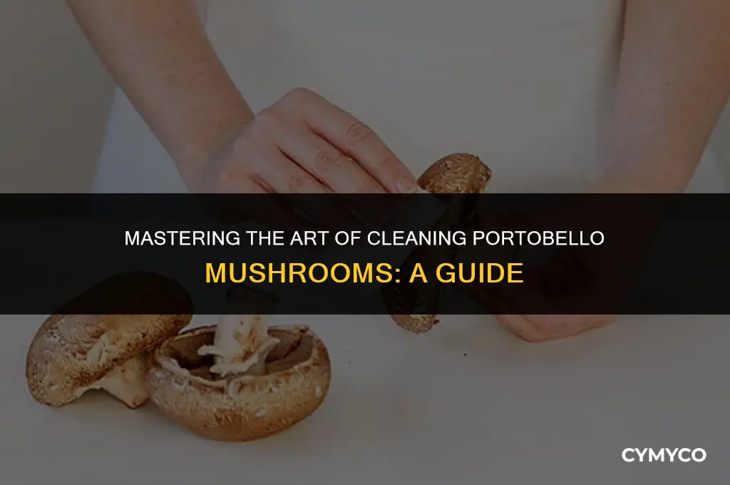 how to remove black gills from portobello mushrooms