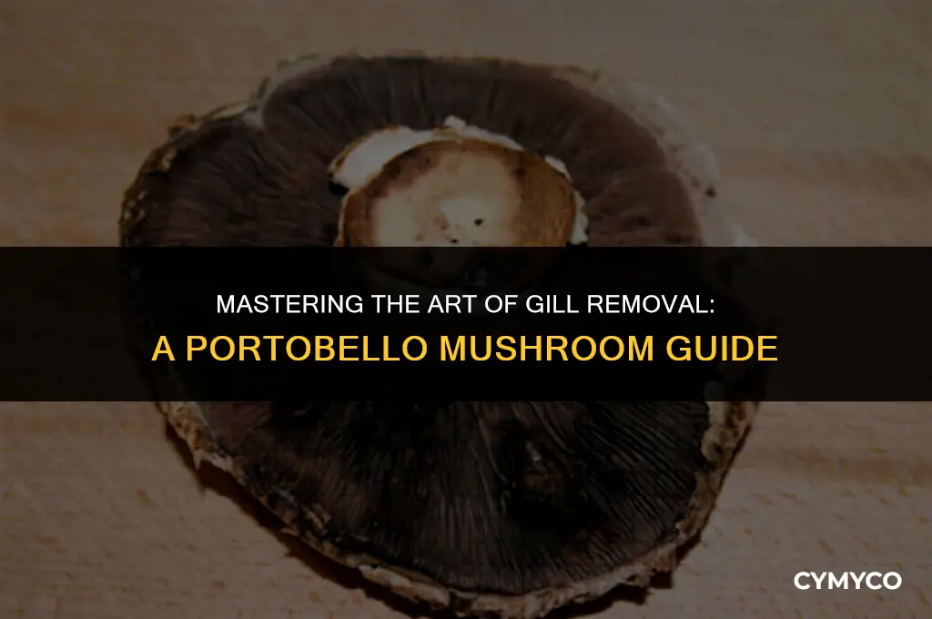 how to remove gills of portobello mushroom caps
