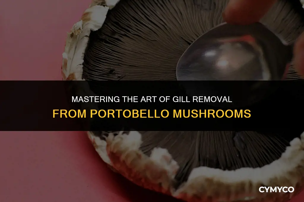 how to scrape gills from portobello mushrooms