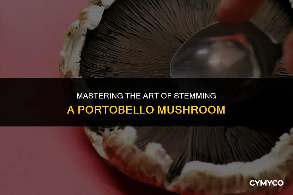how to stem a portobello mushroom