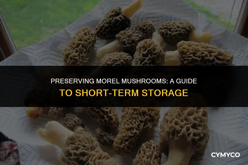 how to store morels for a few days