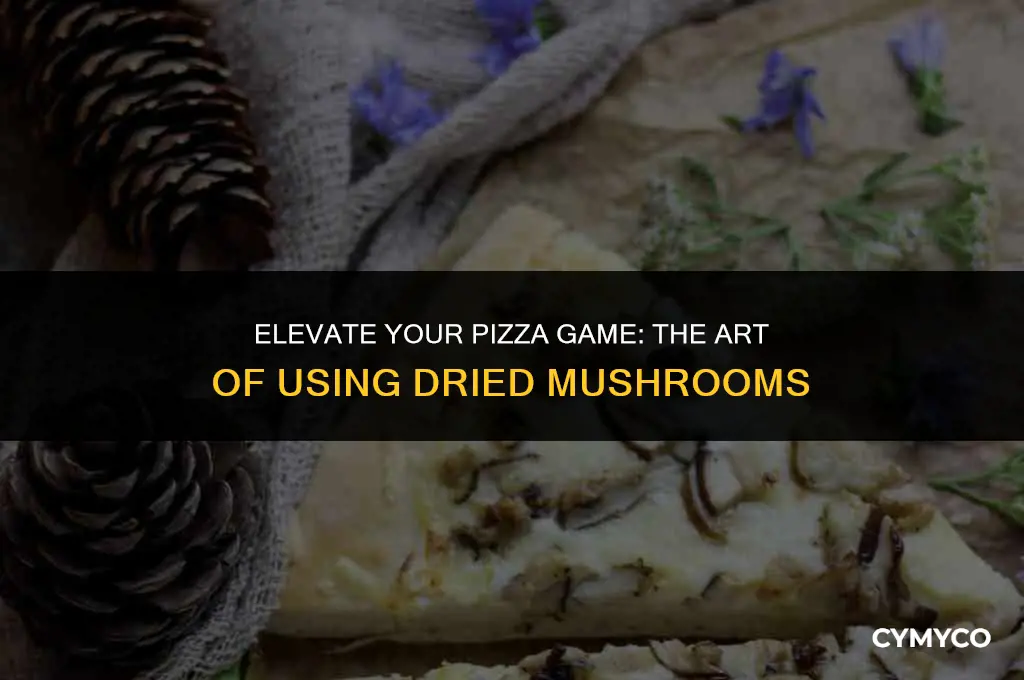 how to use dried mushrooms on pizza