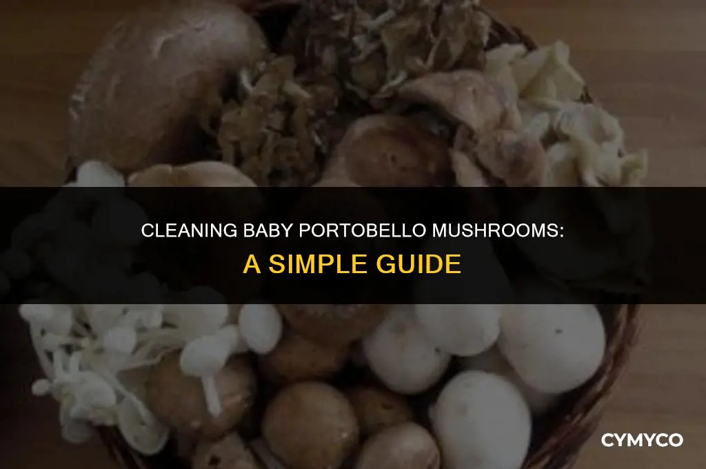 how to wash baby portobello mushrooms