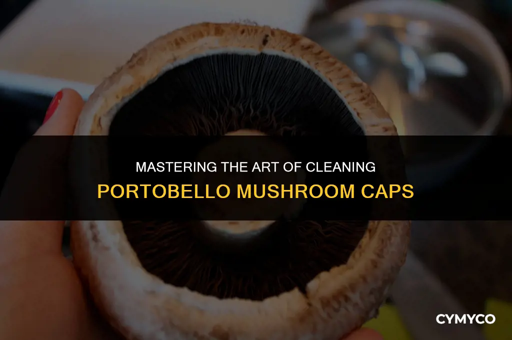 how to wash portobello mushroom caps
