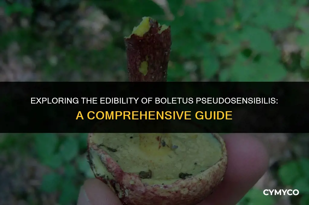 is boletus pseudosensibilis poisonous