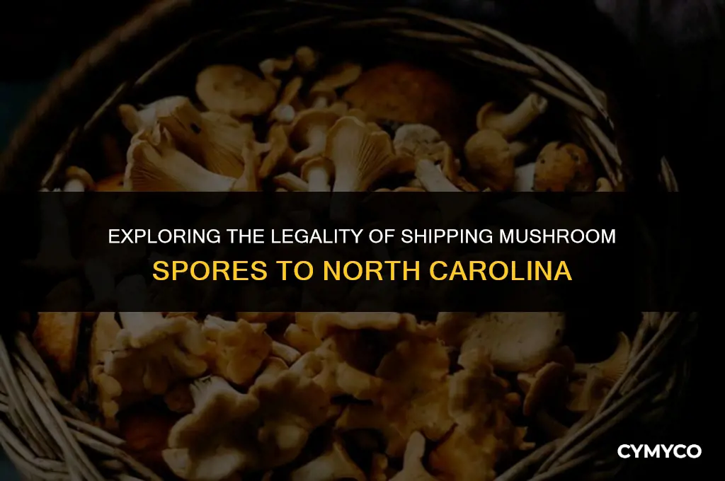 is it legal to ship mushroom spores to north carolina