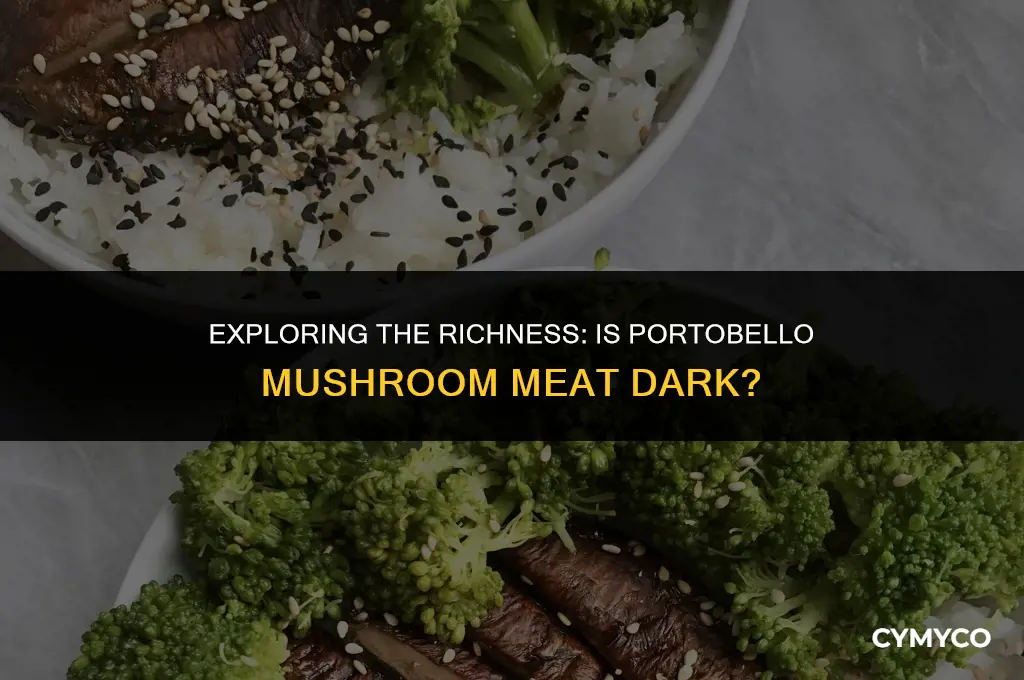 is portobello mushroom meat dark