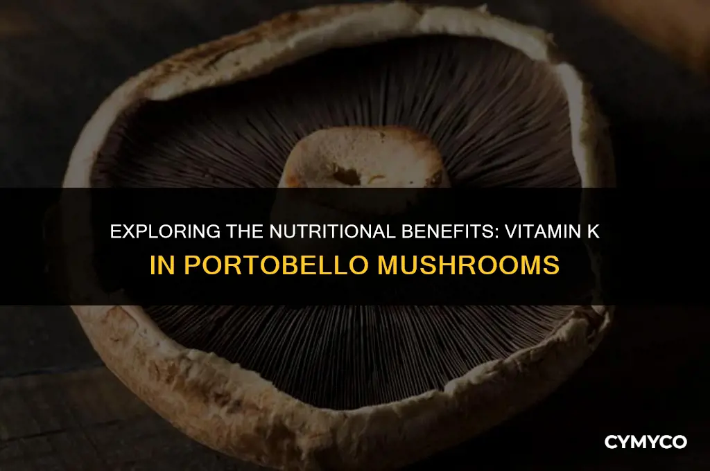 is there vitamin k in portobello mushrooms