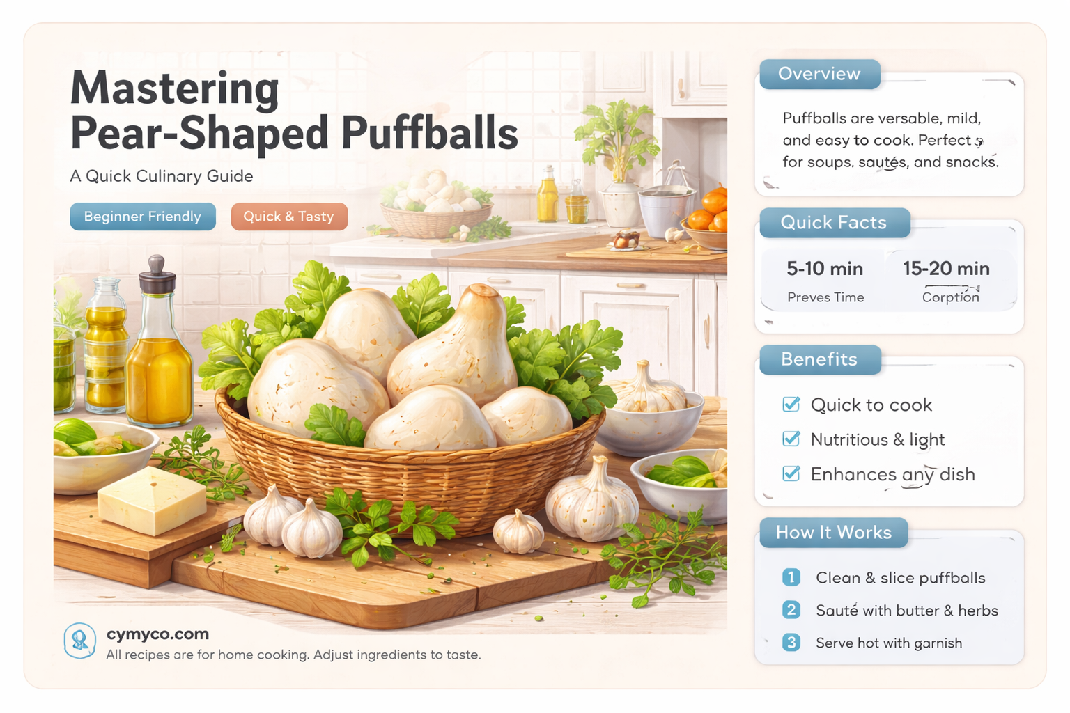 how to cook pear shaped puffballs