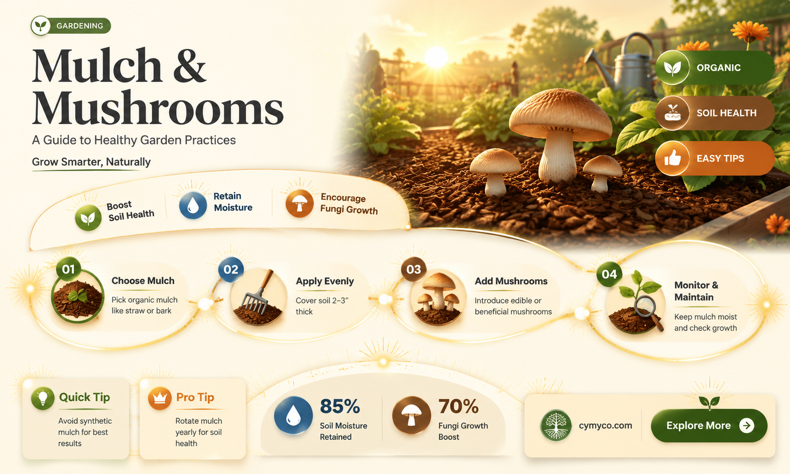 are mushrooms in mulch bad