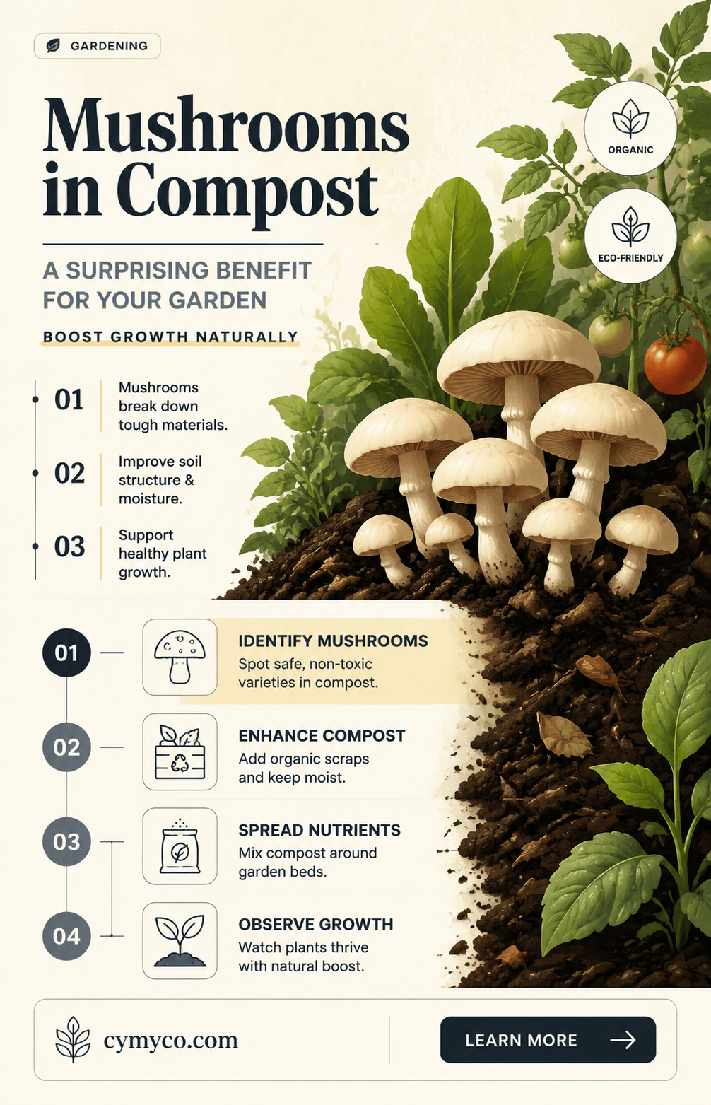 are mushrooms in compost bad
