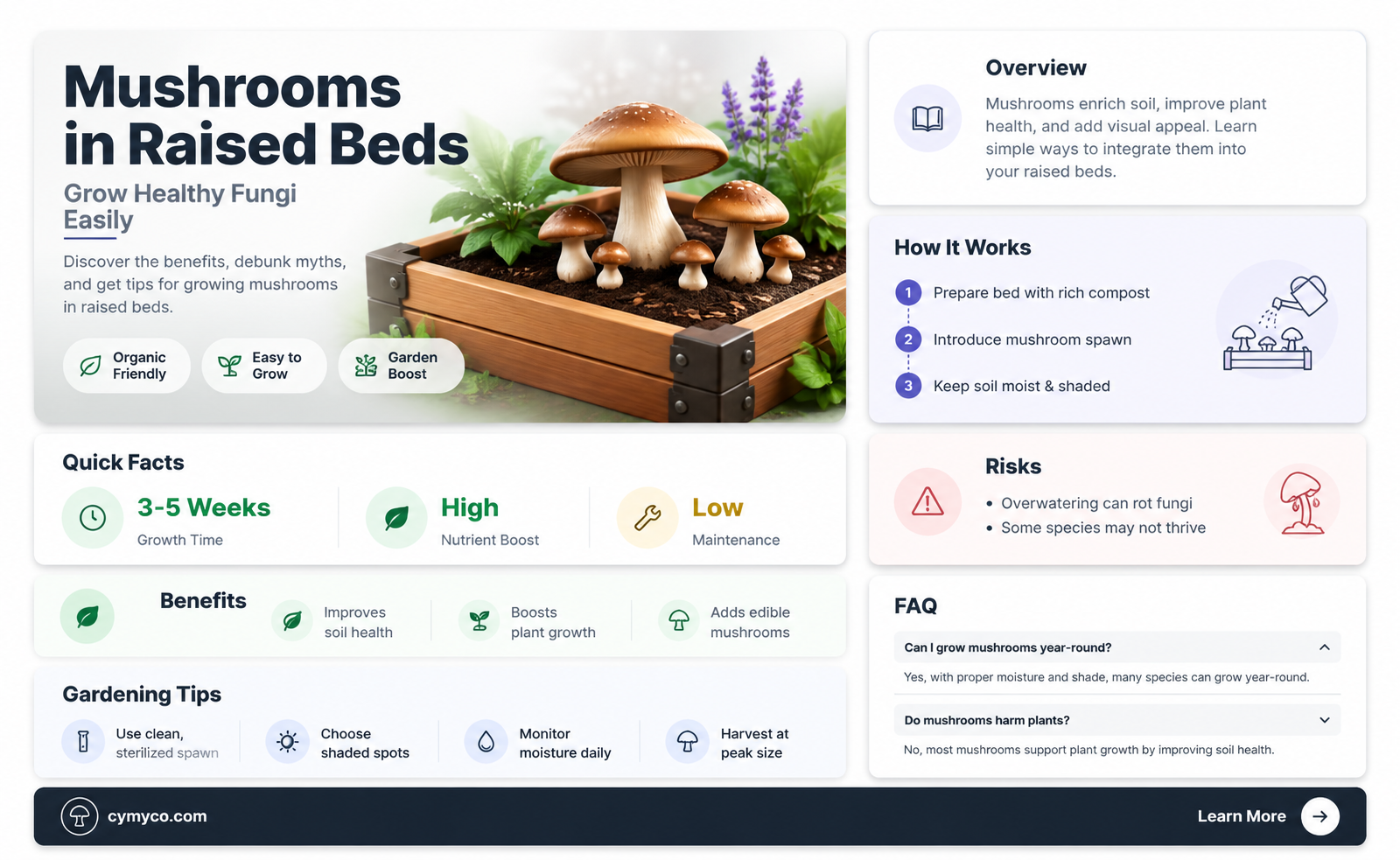 are mushrooms bad for raised beds