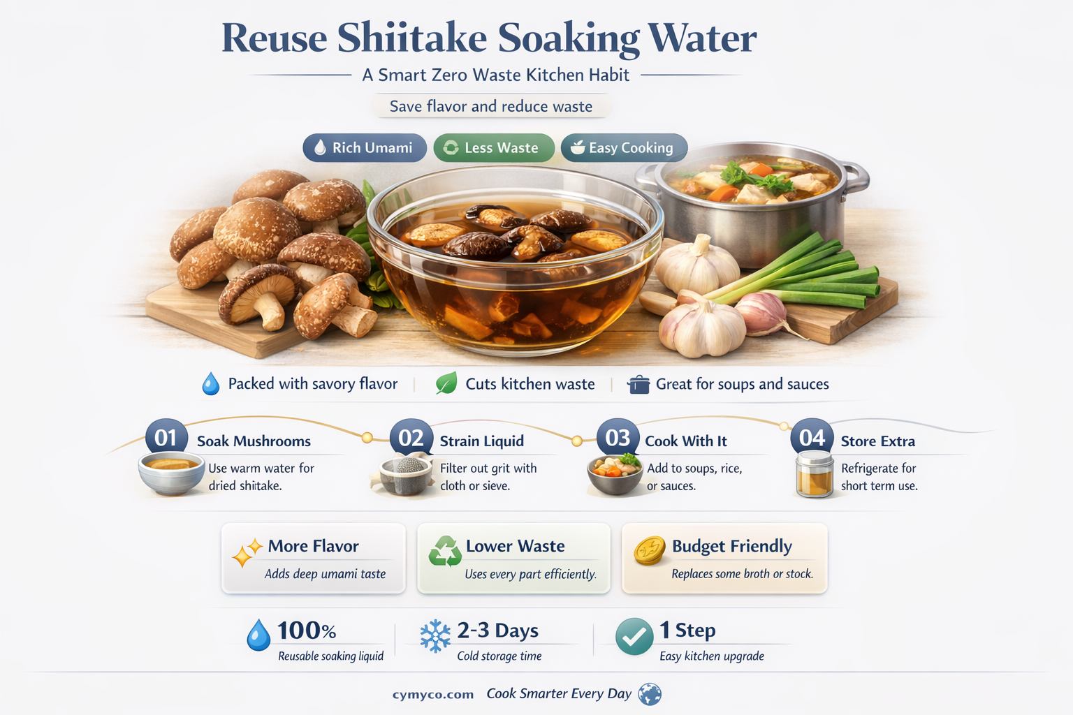 can you use the water that you soaked shiitakes in
