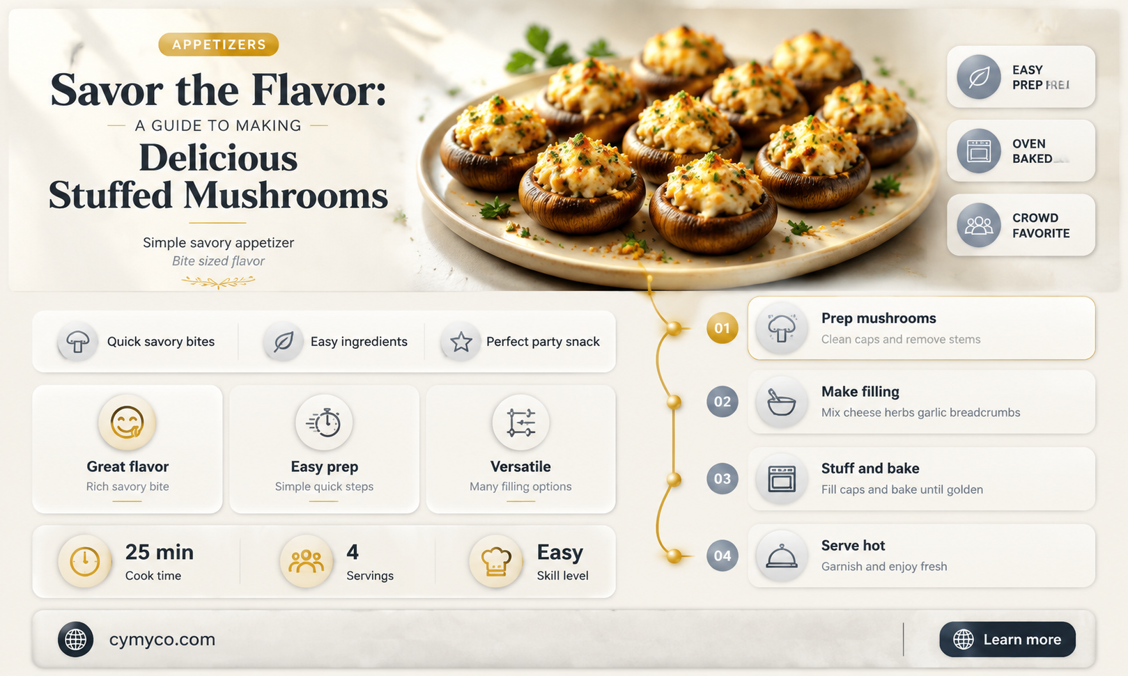 how to make delicious stuffed mushrooms