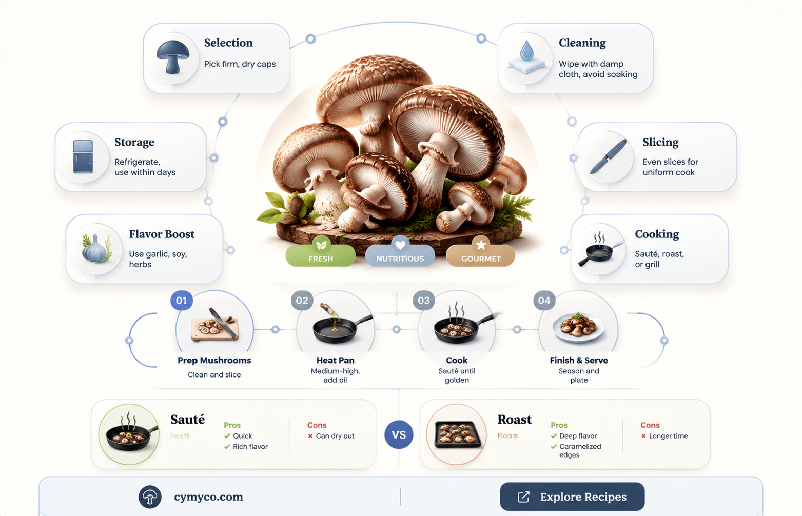 how long to cook shitake mushroom
