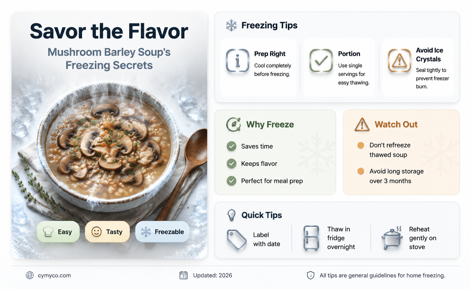 does mushroom barley soup freeze well