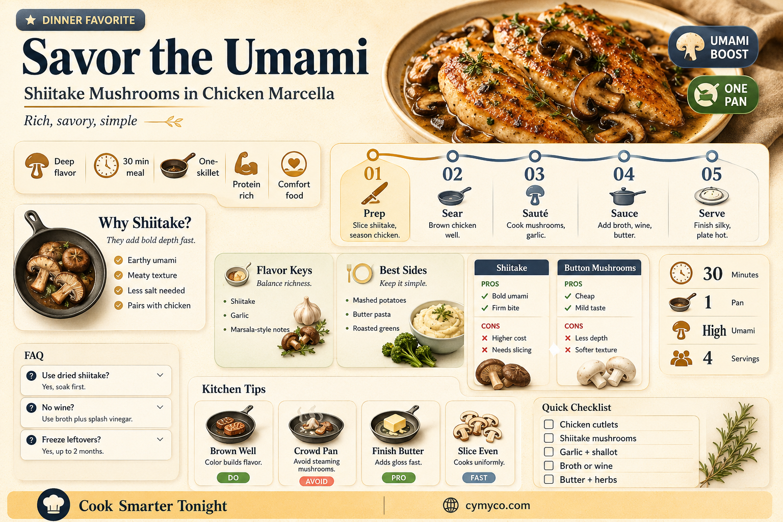 can you use shiitake in chicken maecella