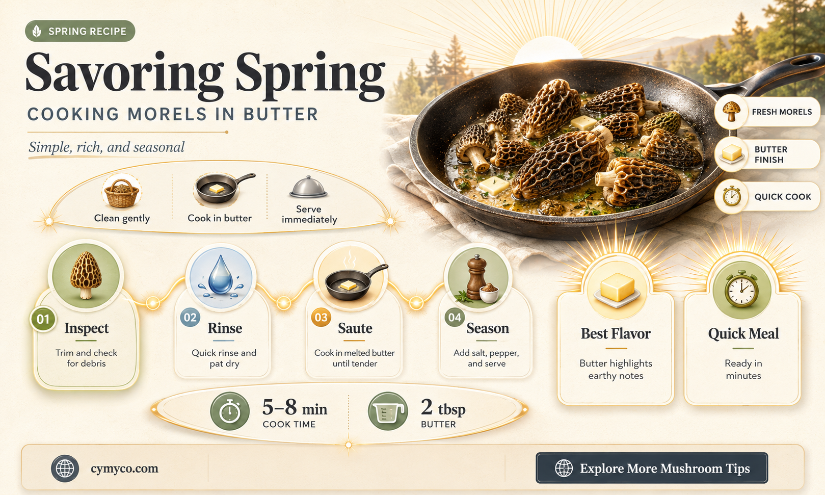how to cook morels in butter