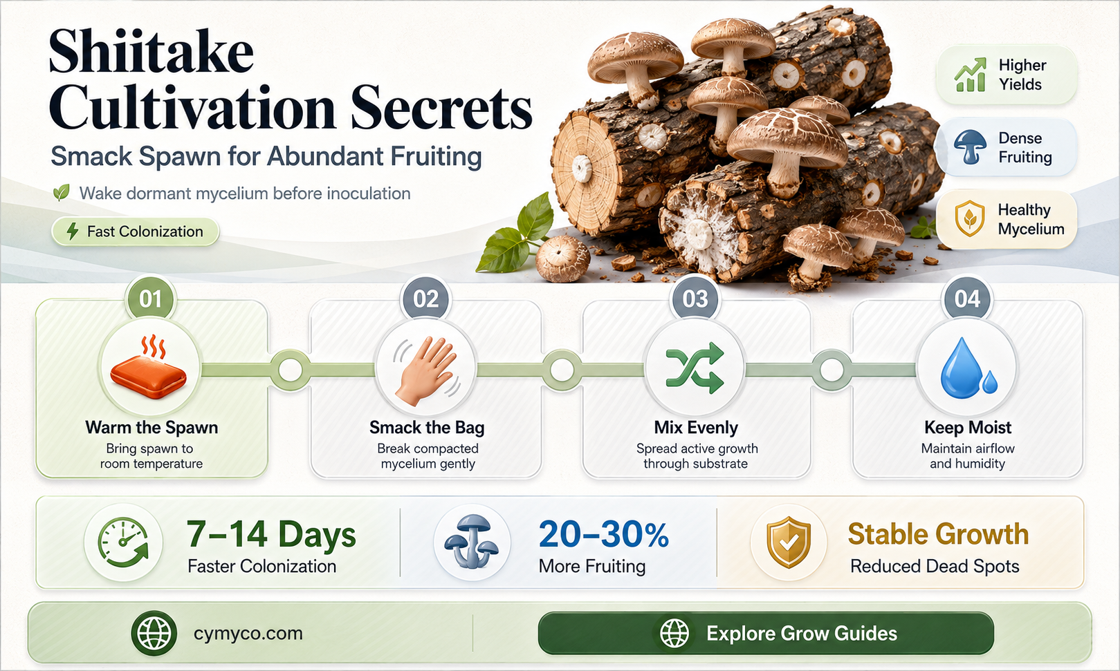 do you smack shiitake spawn to get it to fruit