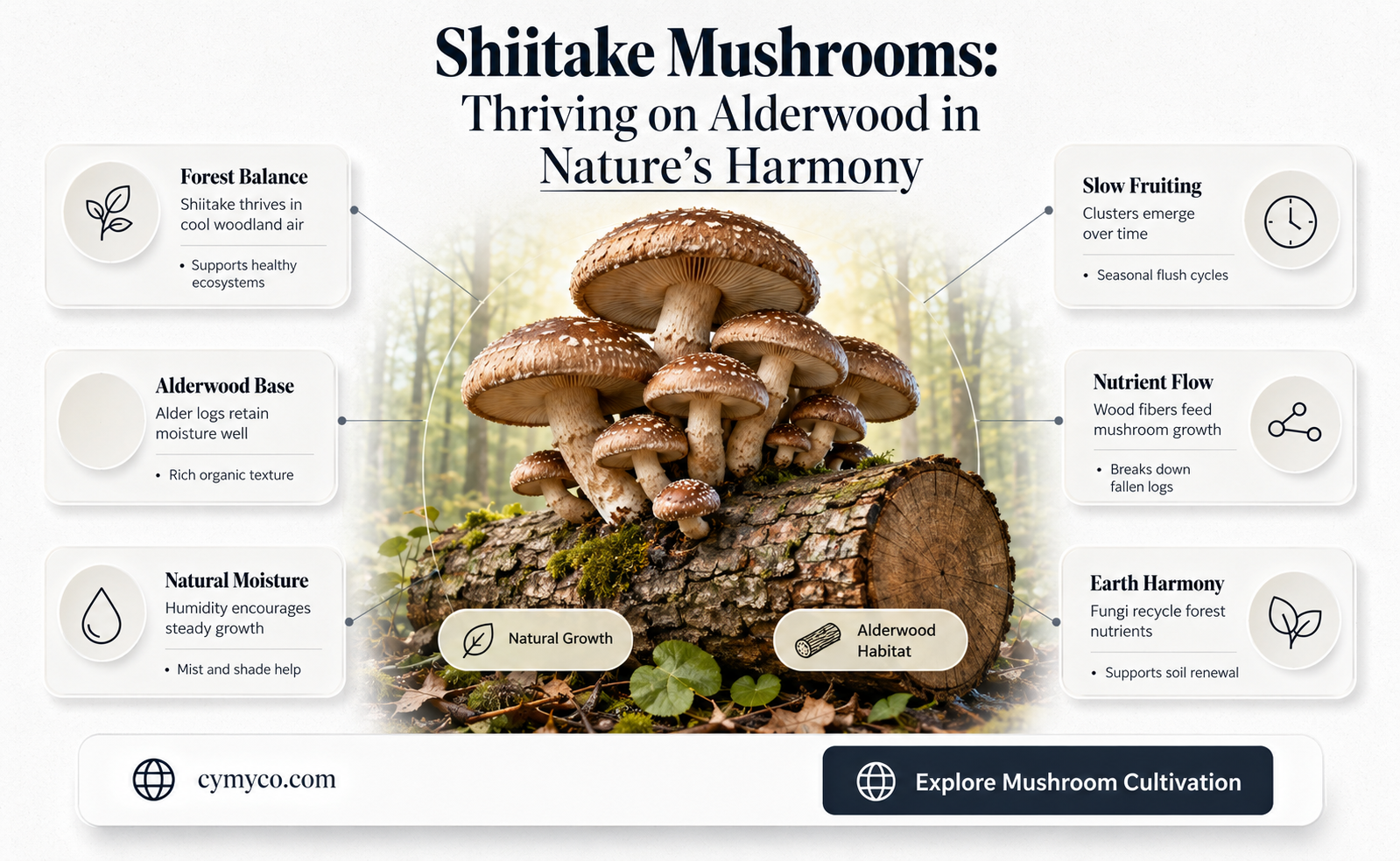 do shiitake grow on alderwood