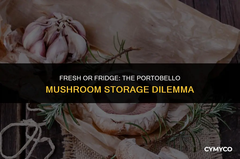 should i put portobello mushrooms in the fridge