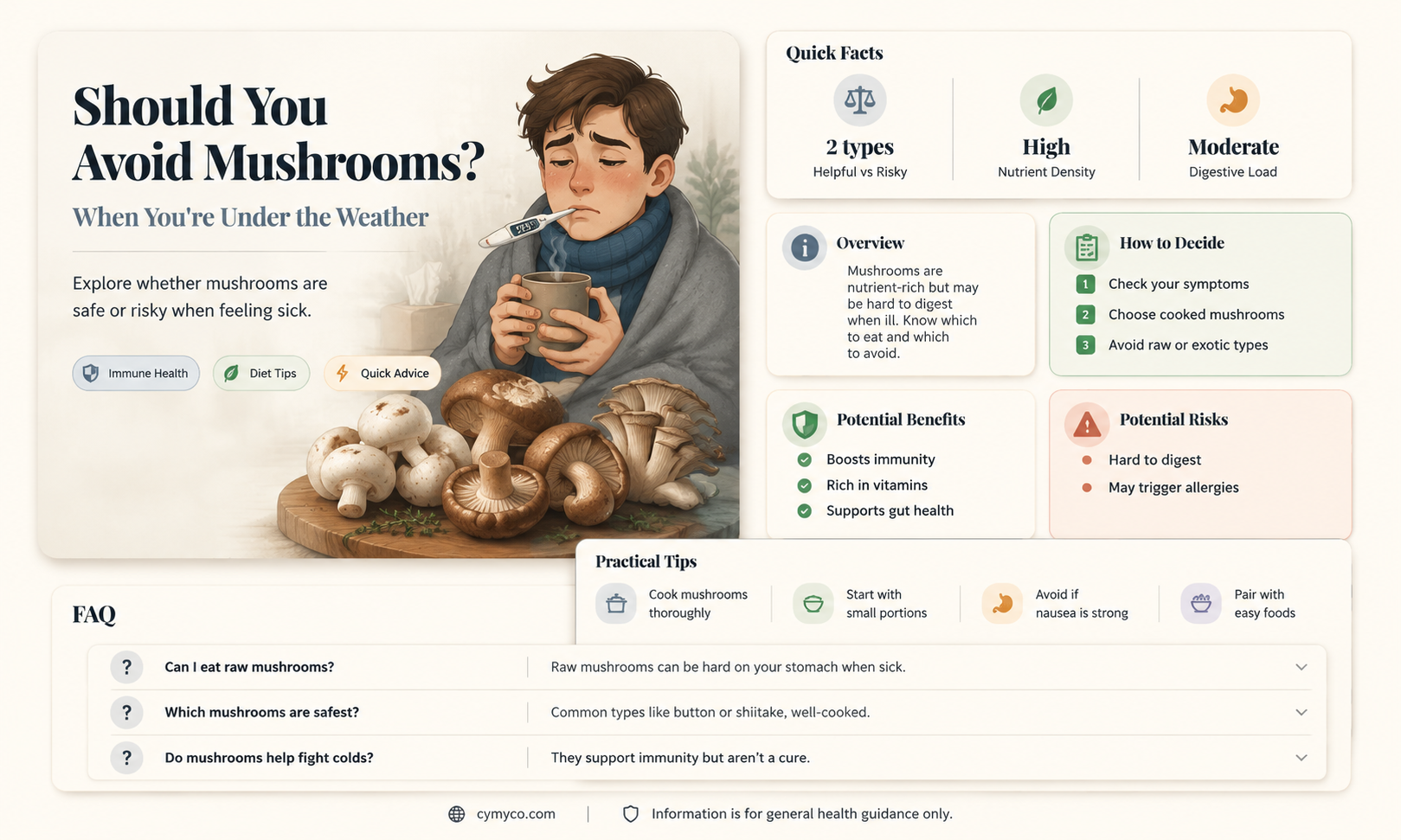 are mushrooms bad for you when you are sick