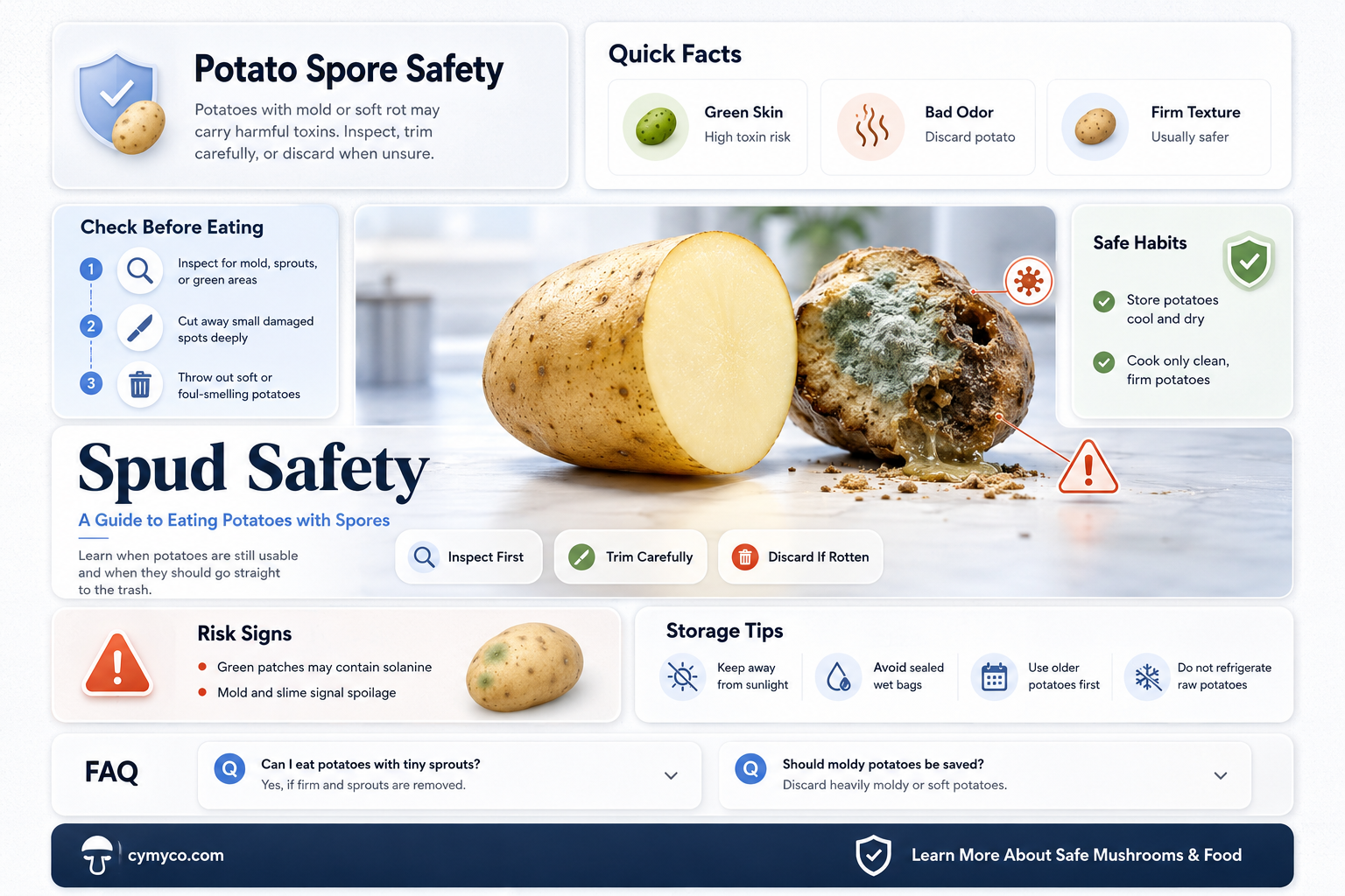 can you eat potatoes with spores