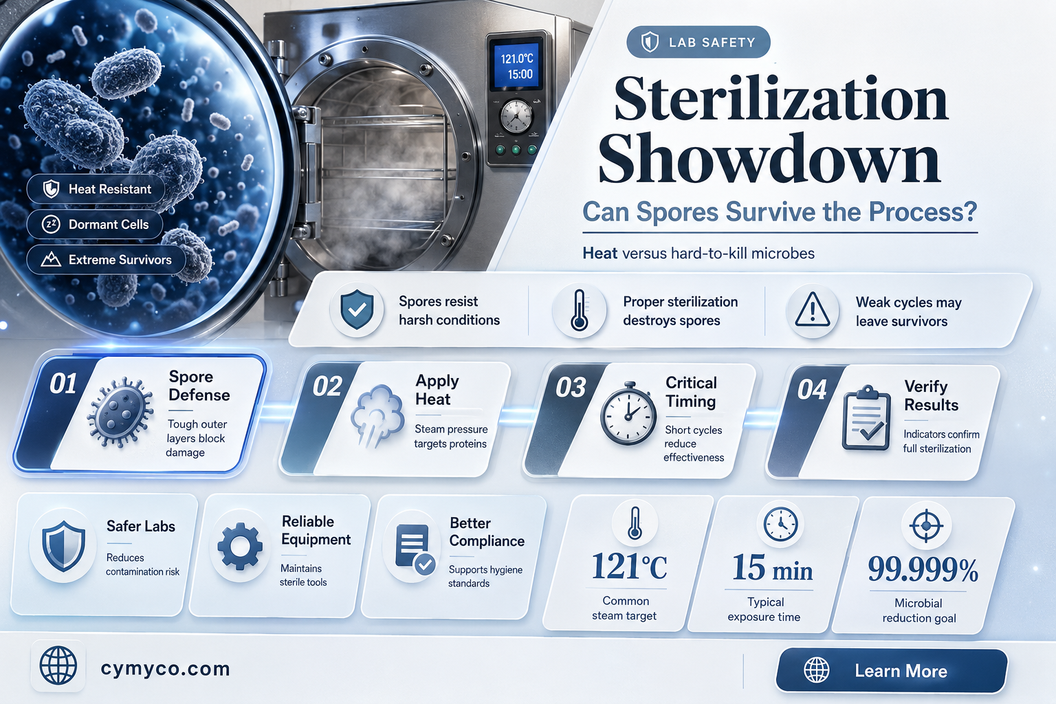 does sterilization kill spores