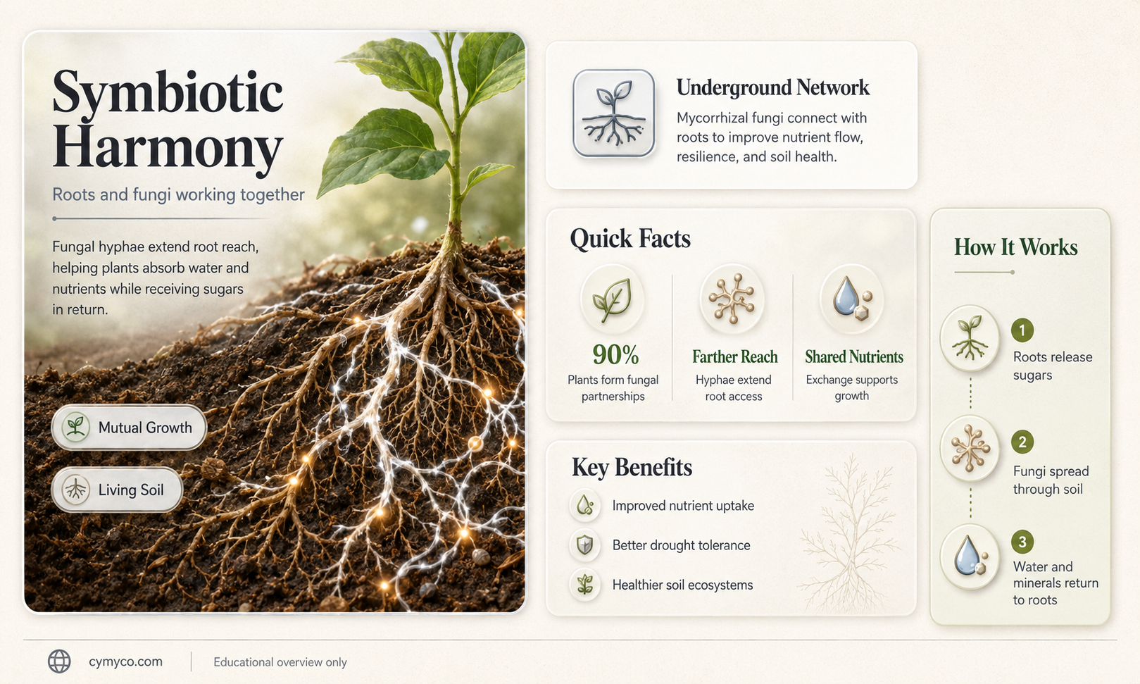 how do plant roots benefit from growing alongside fungal hyphae