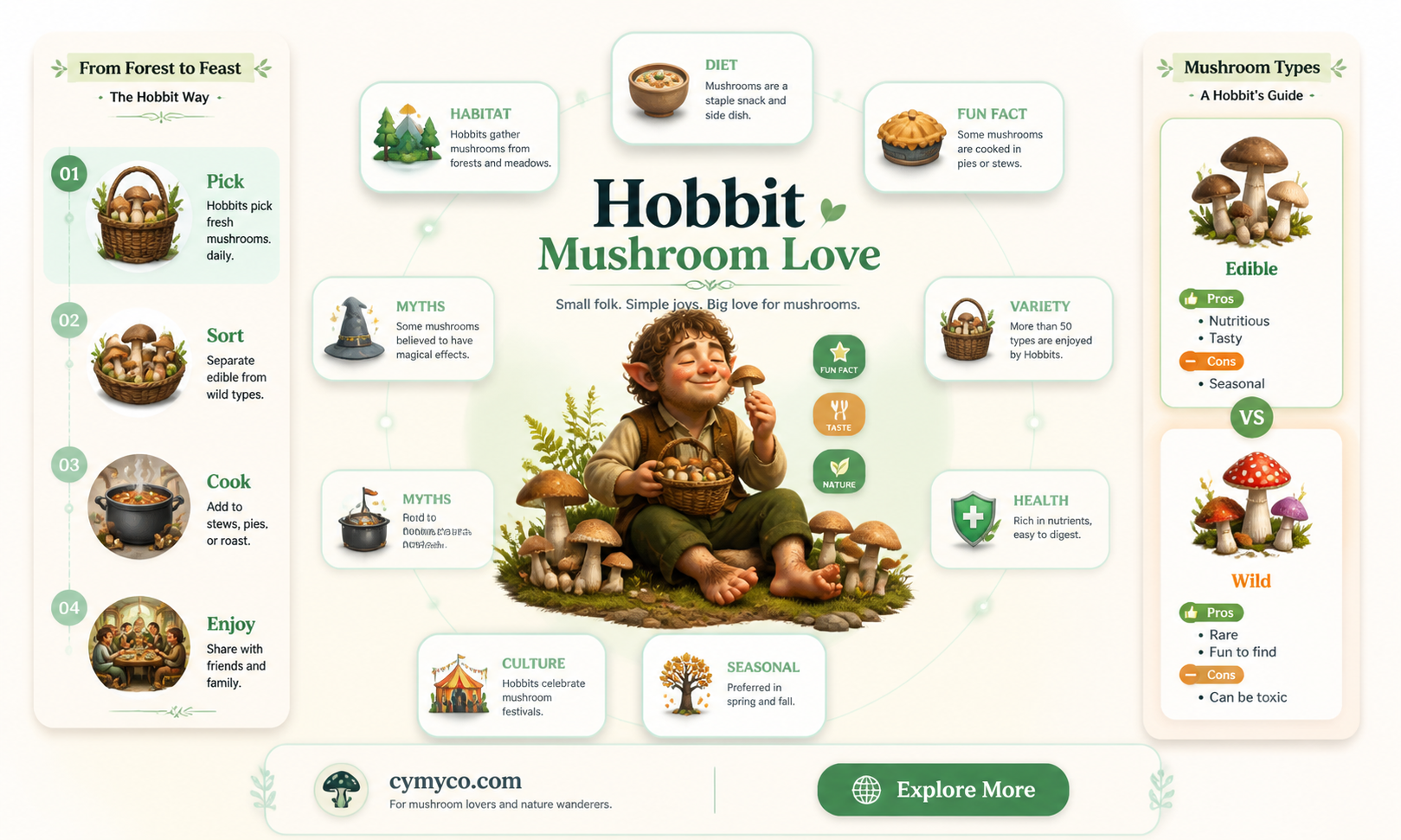 why do hobbits like mushrooms