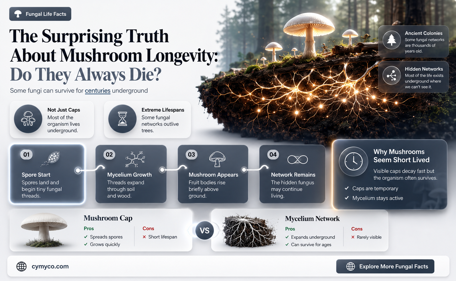 does mushroom always die