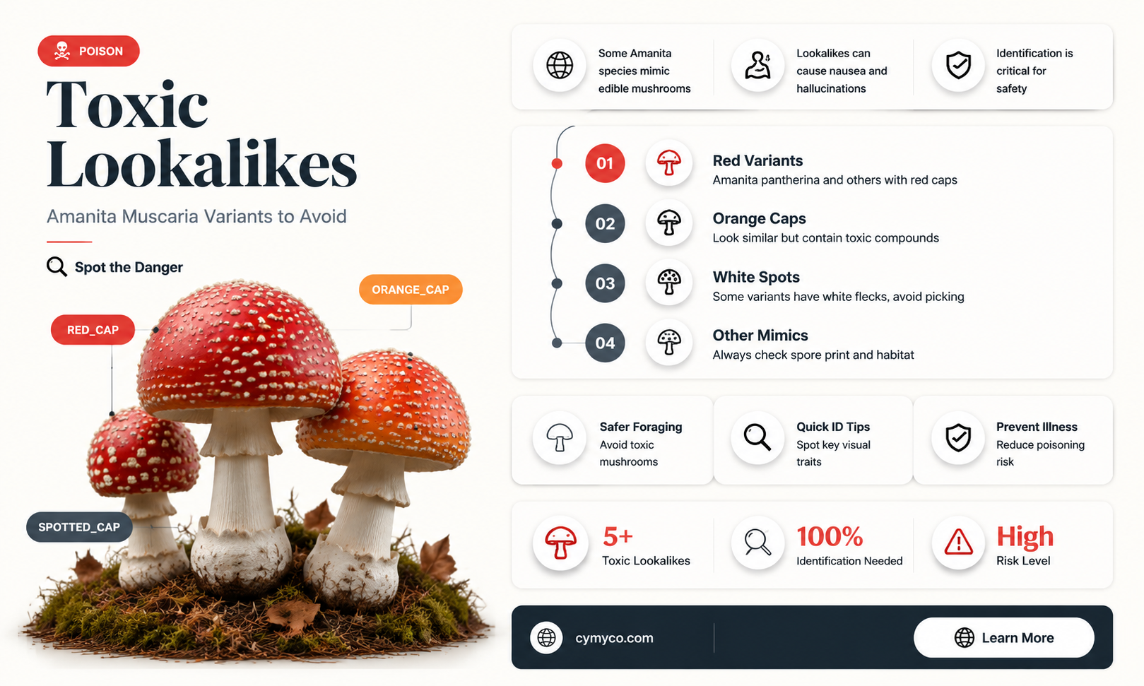 are there variants of amanita muscaria to stay away from