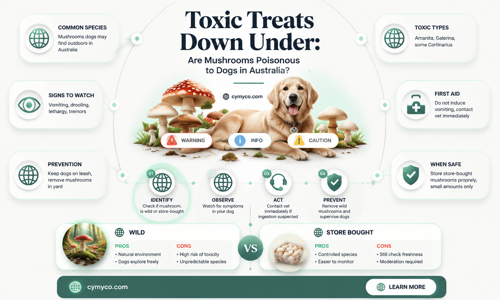 are mushrooms poisonous to dogs australia