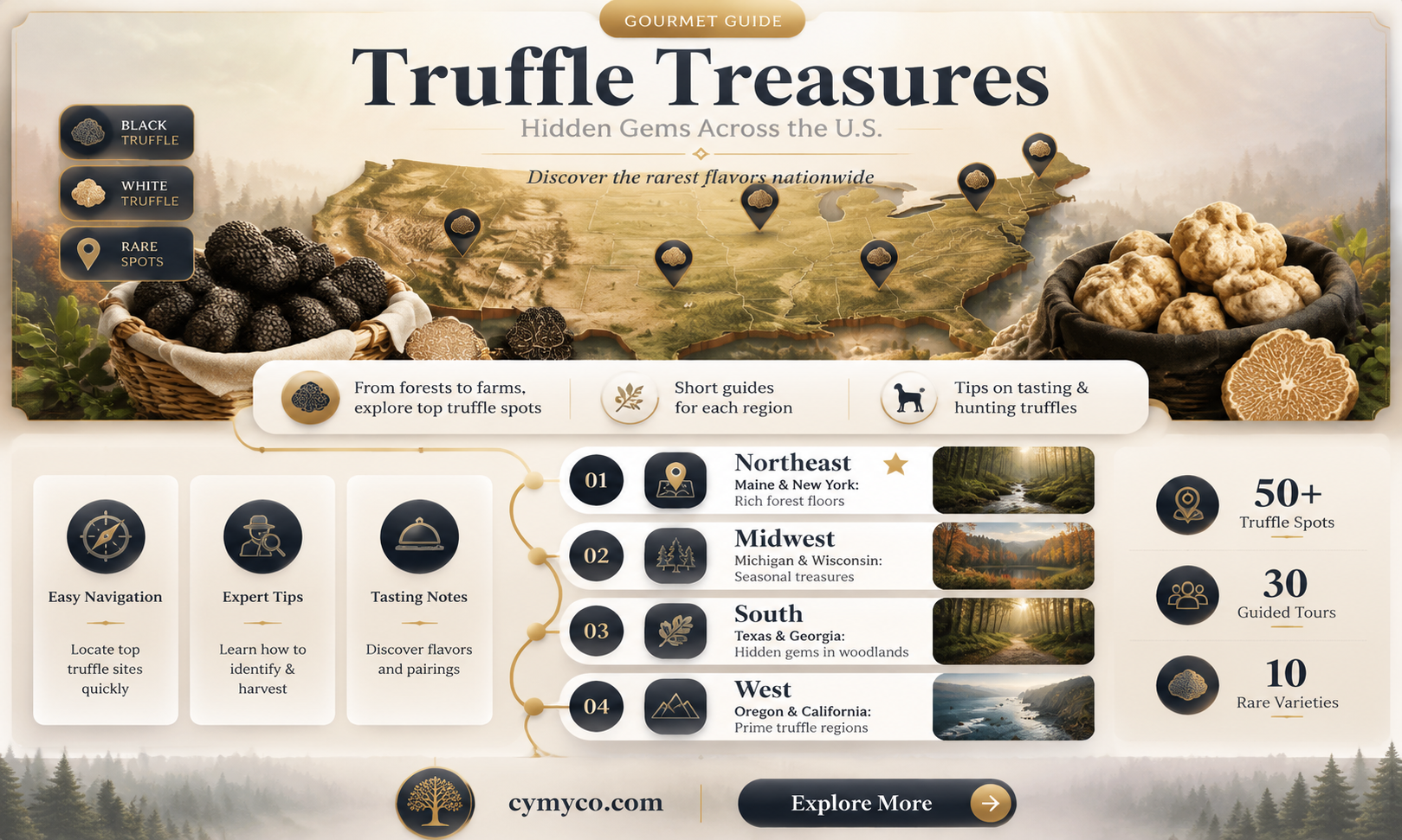where are truffles found in the united states