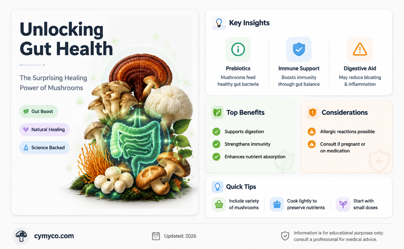 can mushrooms heal your gut